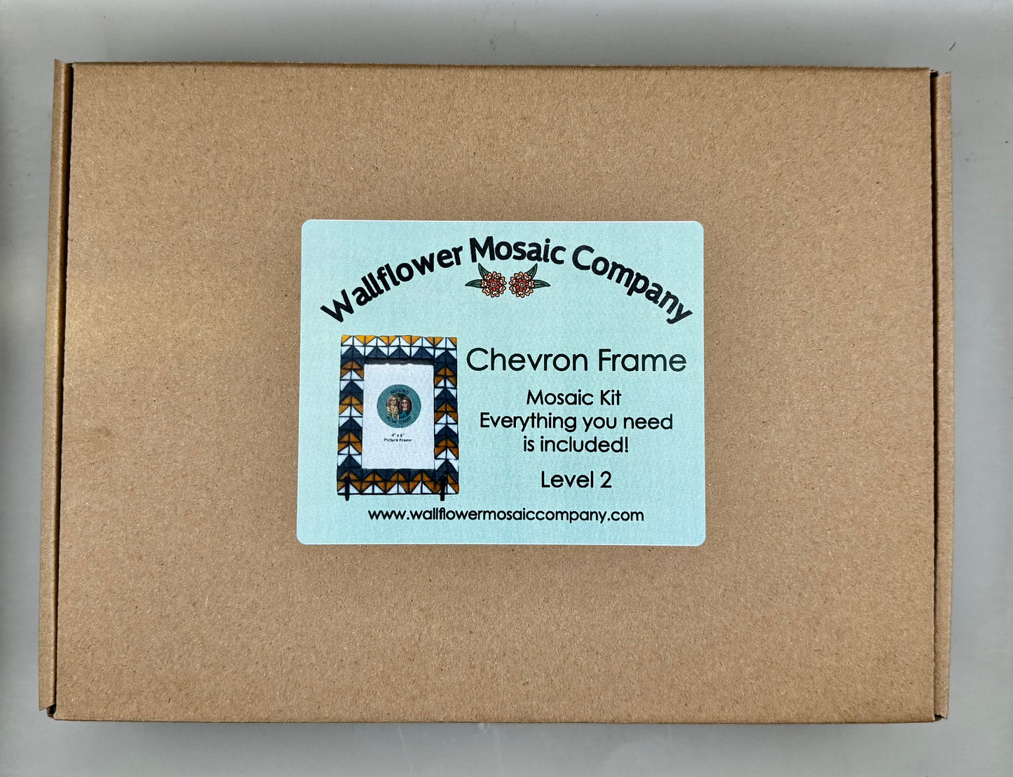 Orange Chevron Picture Frame | Level 2